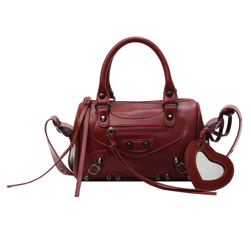 Fashion Retro Rivet Trendy Cool Motorcycle Women's Messenger Bag