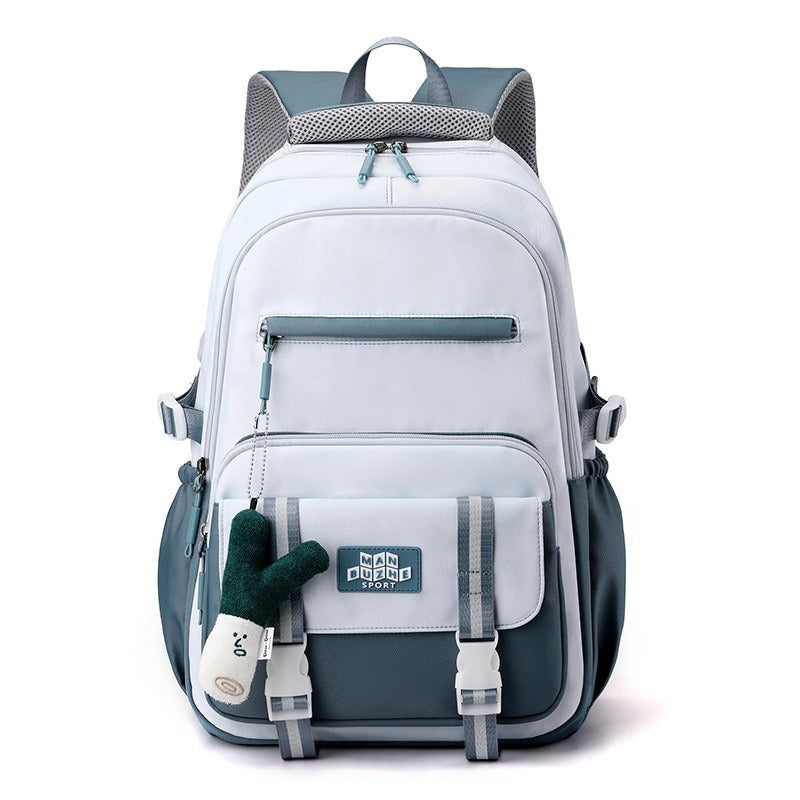 Female High Large Capacity Solid Color Primary Class Korean Simple Backpacks