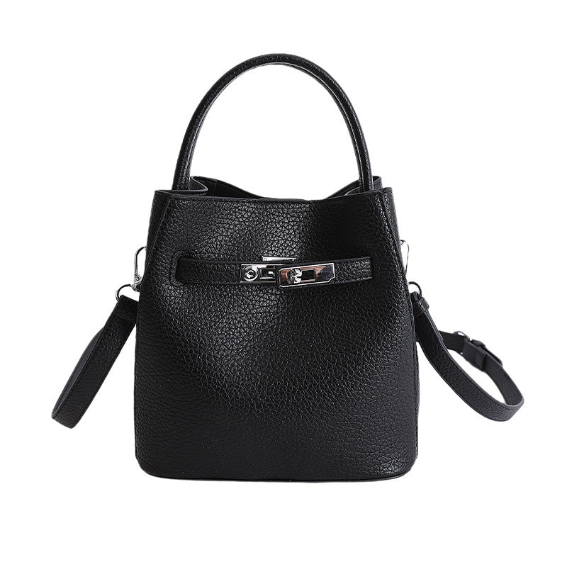 Women's Korean Style Spring Retro Commuter Bucket Bag