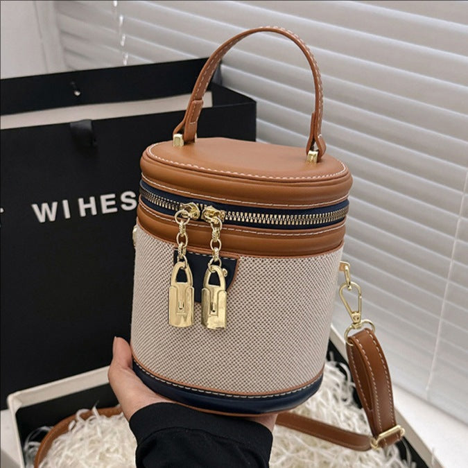 Fashionable Stitching Trendy Fashion Color Contrast Handbags
