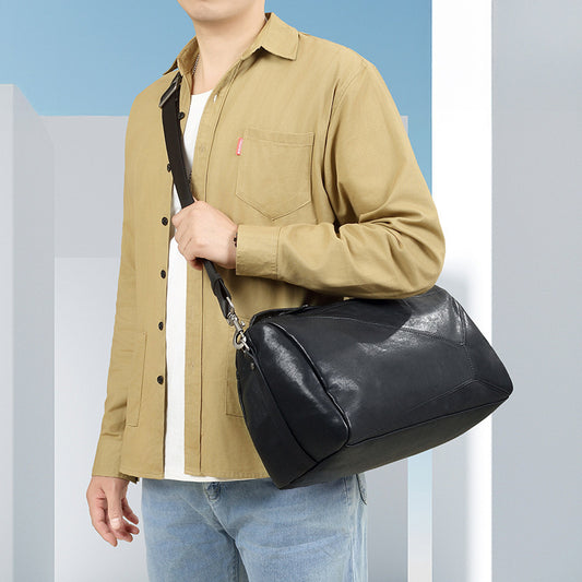Men's First Layer Cowhide Large Capacity Korean Men's Messenger Bags