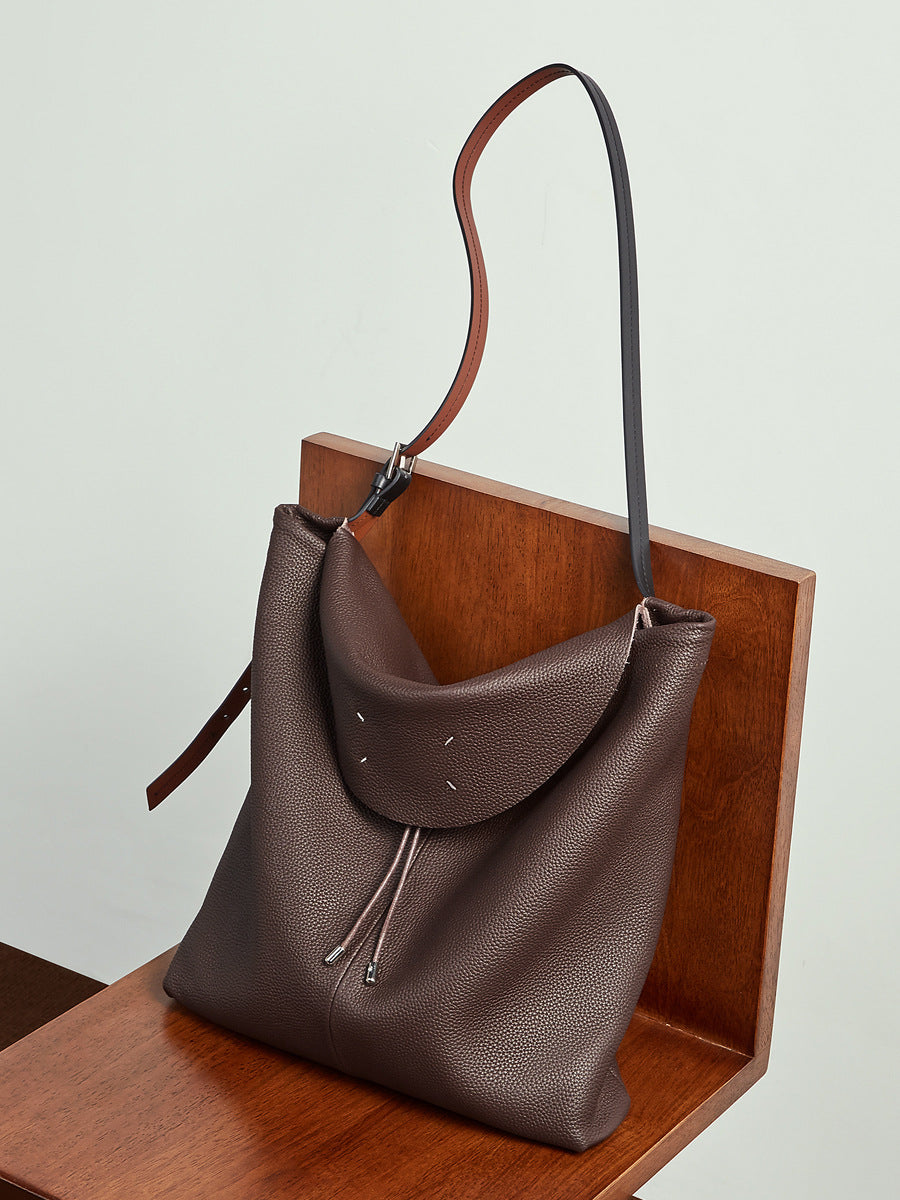 First Layer Cowhide Underarm Simple Fashion Bags