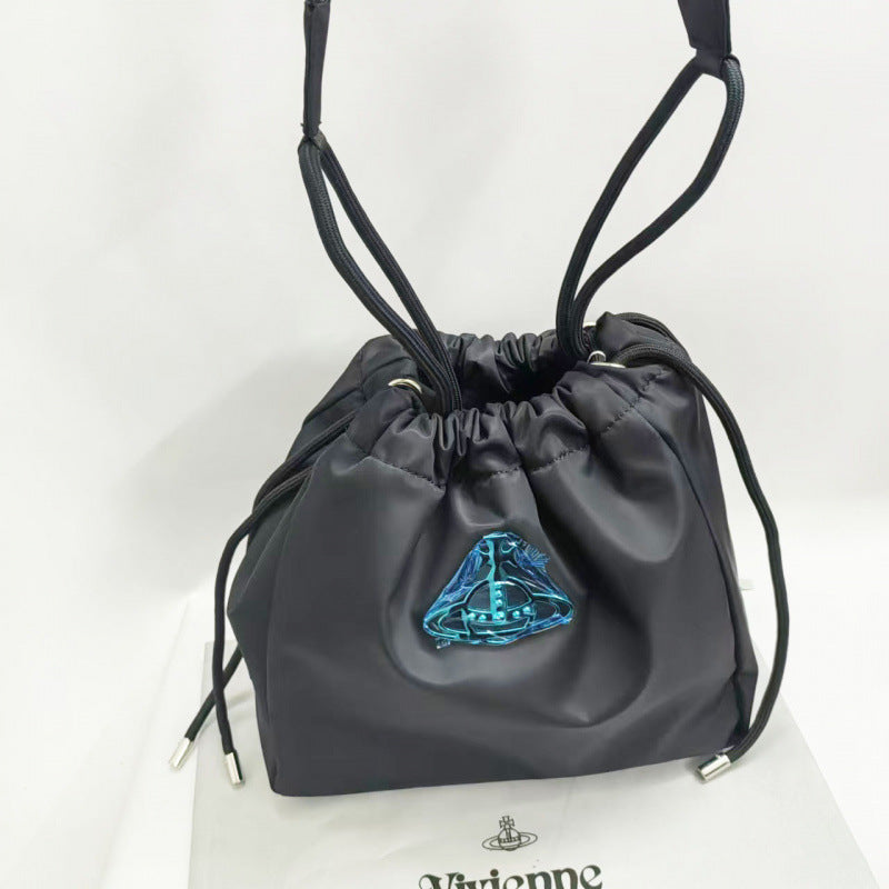 Casual Women's Nylon Cloth Saturn Drawstring Bags