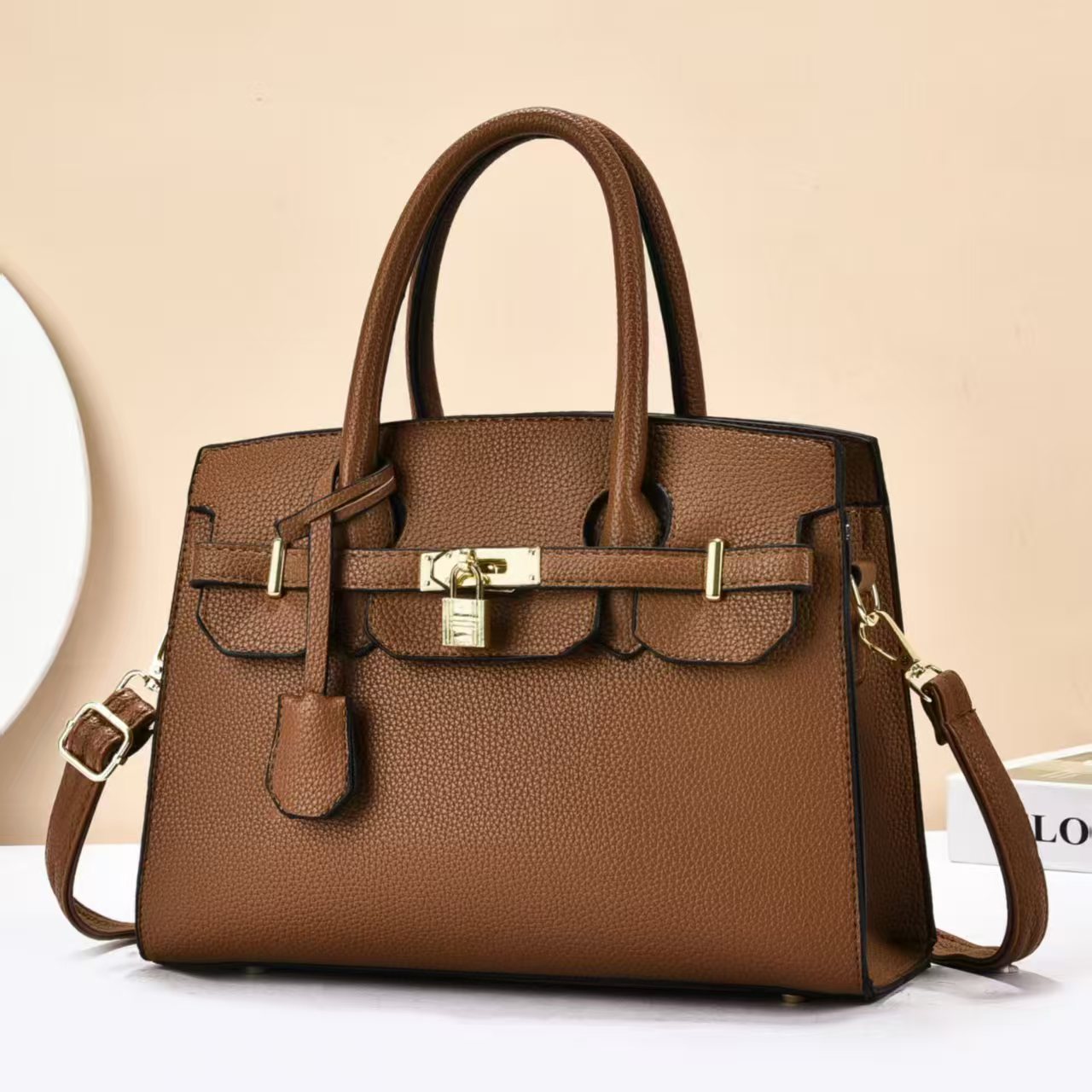 Women's Pattern Light Luxury Simple Solid Color Texture Advanced Large Capacity Bags