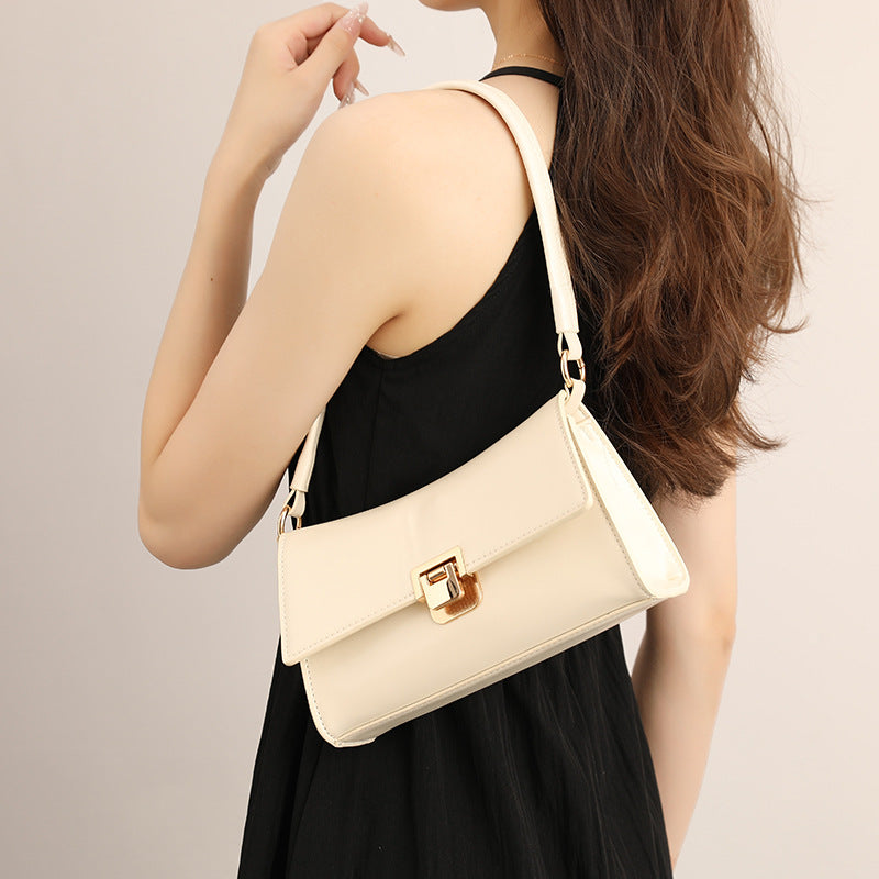 Style Retro Simple Baguette Underarm Design Women's Shoulder Bag