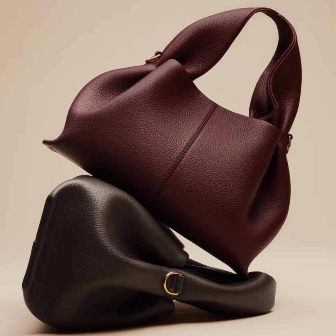 Women's Cloud Genuine Leather French Niche Dumpling Bags