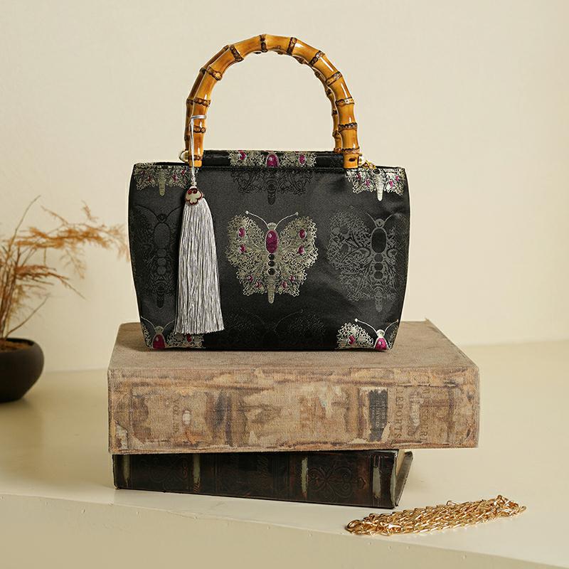 Embroidered Ancient Style Cheongsam Banquet Metal Small Square Bags