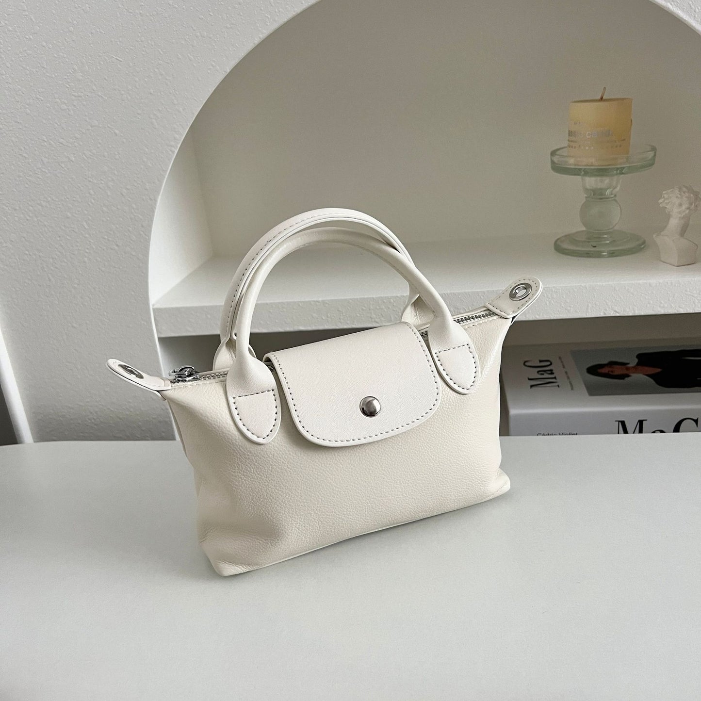 Women's Leather Niche First Layer Cowhide Large Women's Messenger Bag