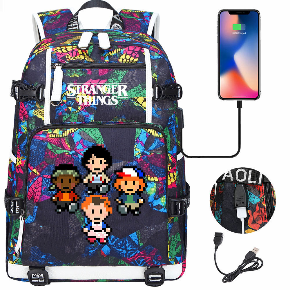 Women's & Men's Peripheral Printed Youth Leisure Backpack