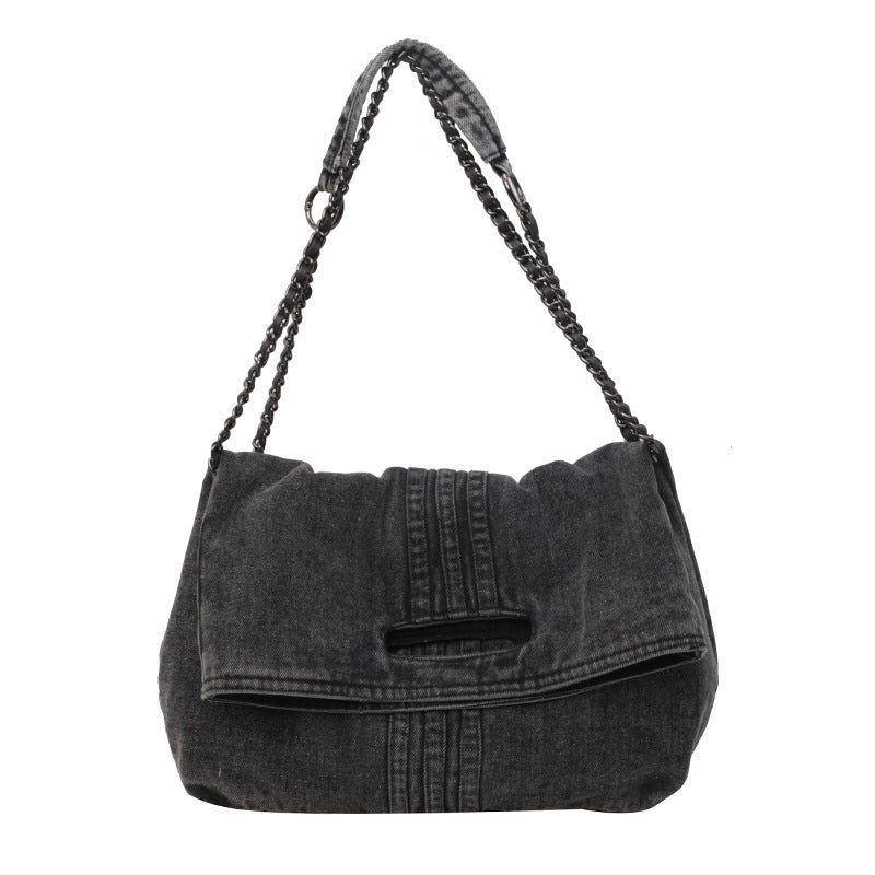 Women's Style Denim Chain One Commuter Large Capacity Women's Messenger Bag