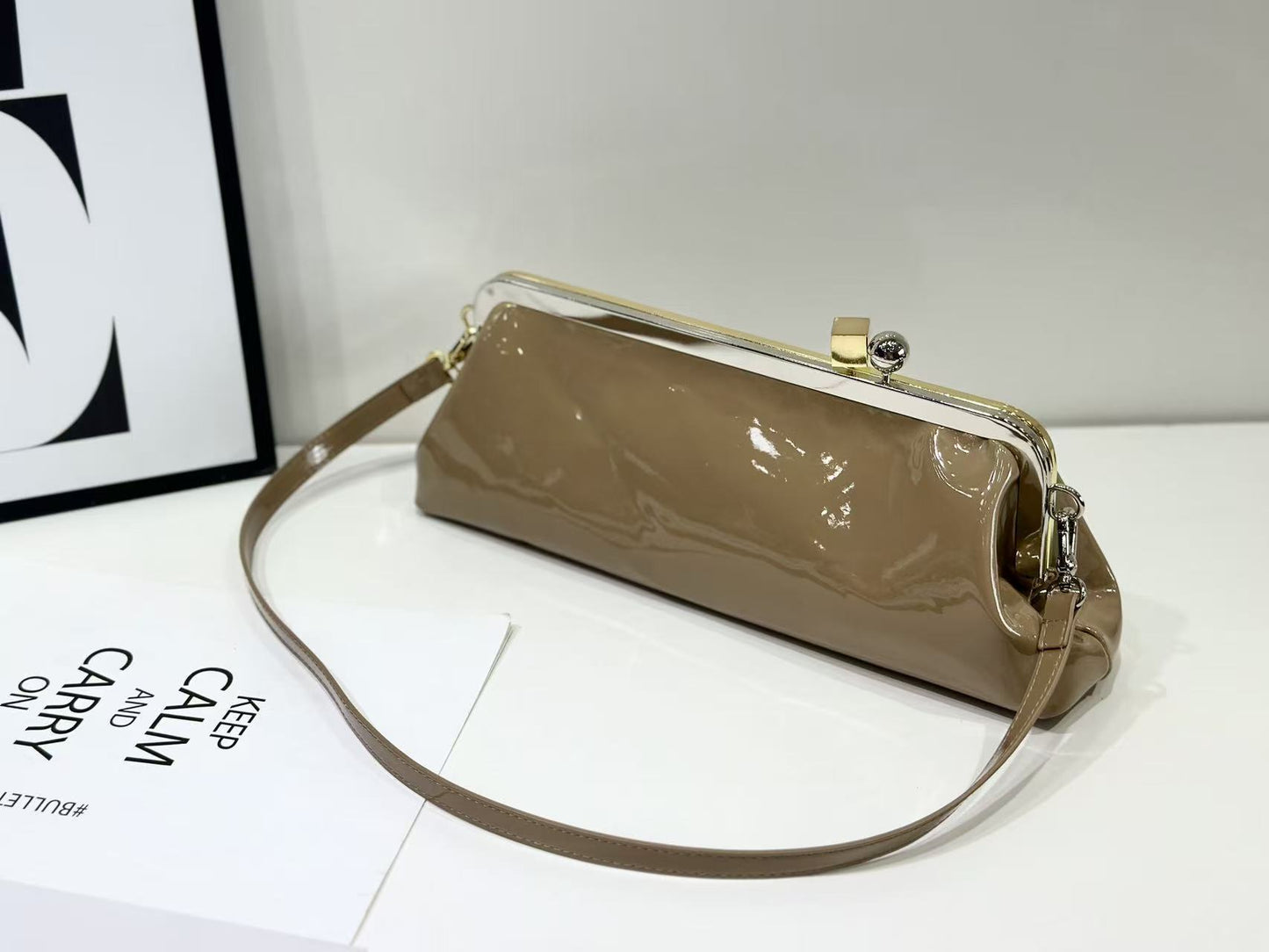 Women's Mirror Baguette Clutch Dress Garment Dinner Women's Shoulder Bag