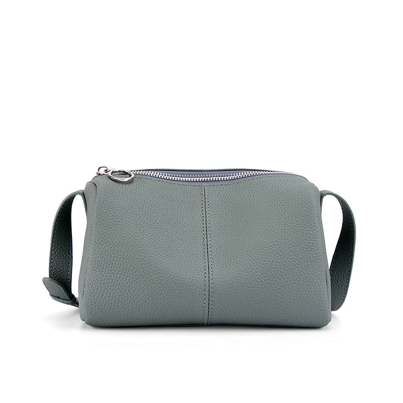 Women's First Layer Cowhide Summer Pillow Commuter Underarm Toast Women's Messenger Bag