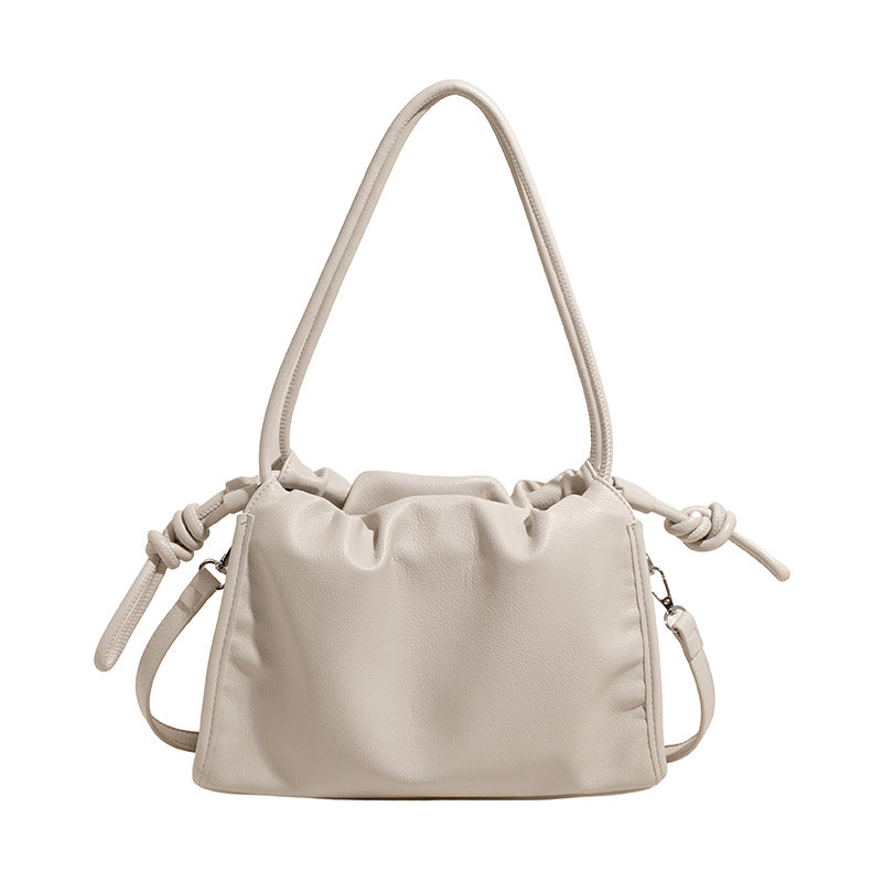Women's Niche Pleated Soft Leather Cloud Idle Women's Shoulder Bag