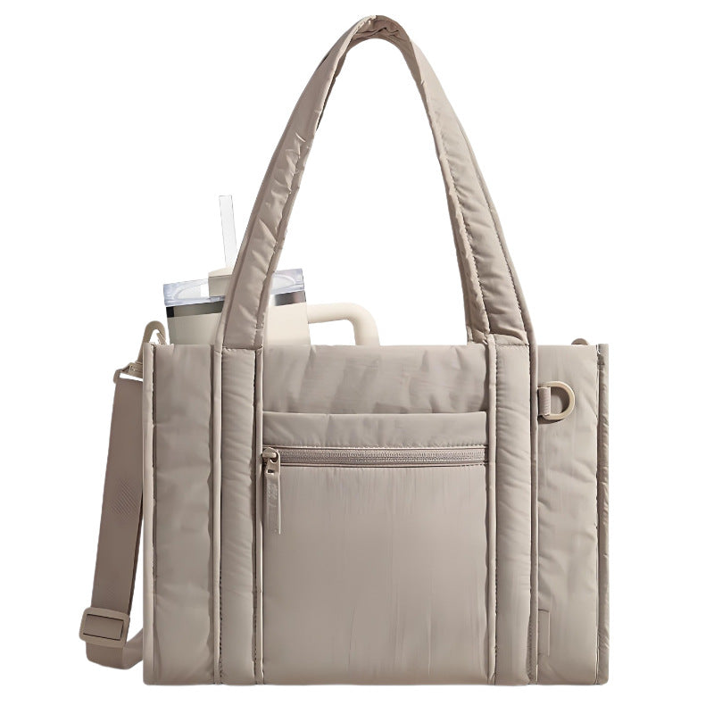 Cotton Quilted Waterproof Commuter Portable Lady Large Tote Bag