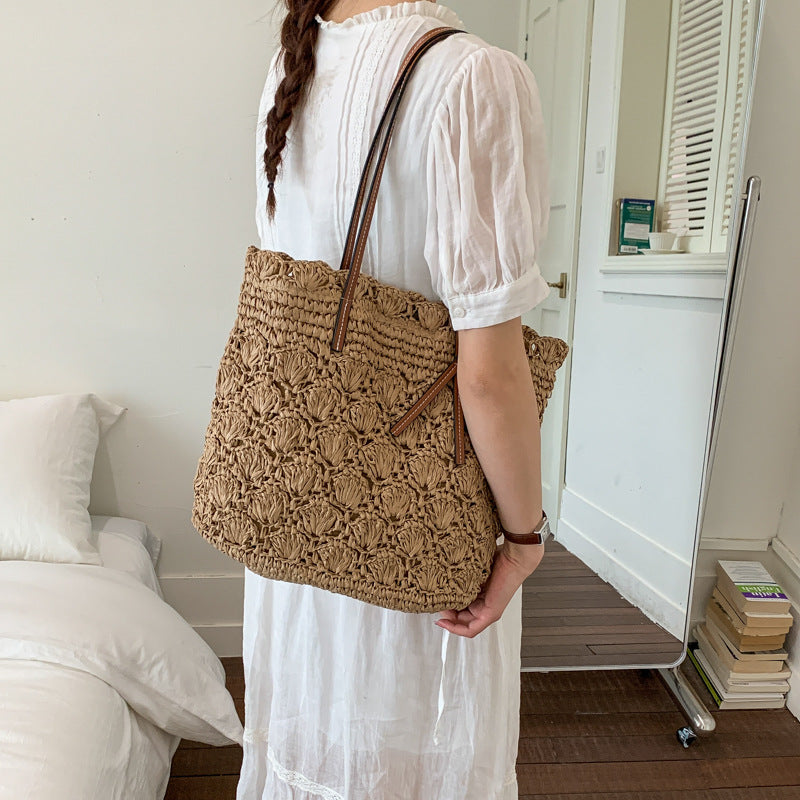 Women's Capacity Popular Summer Weaving Fashion Seaside Bags
