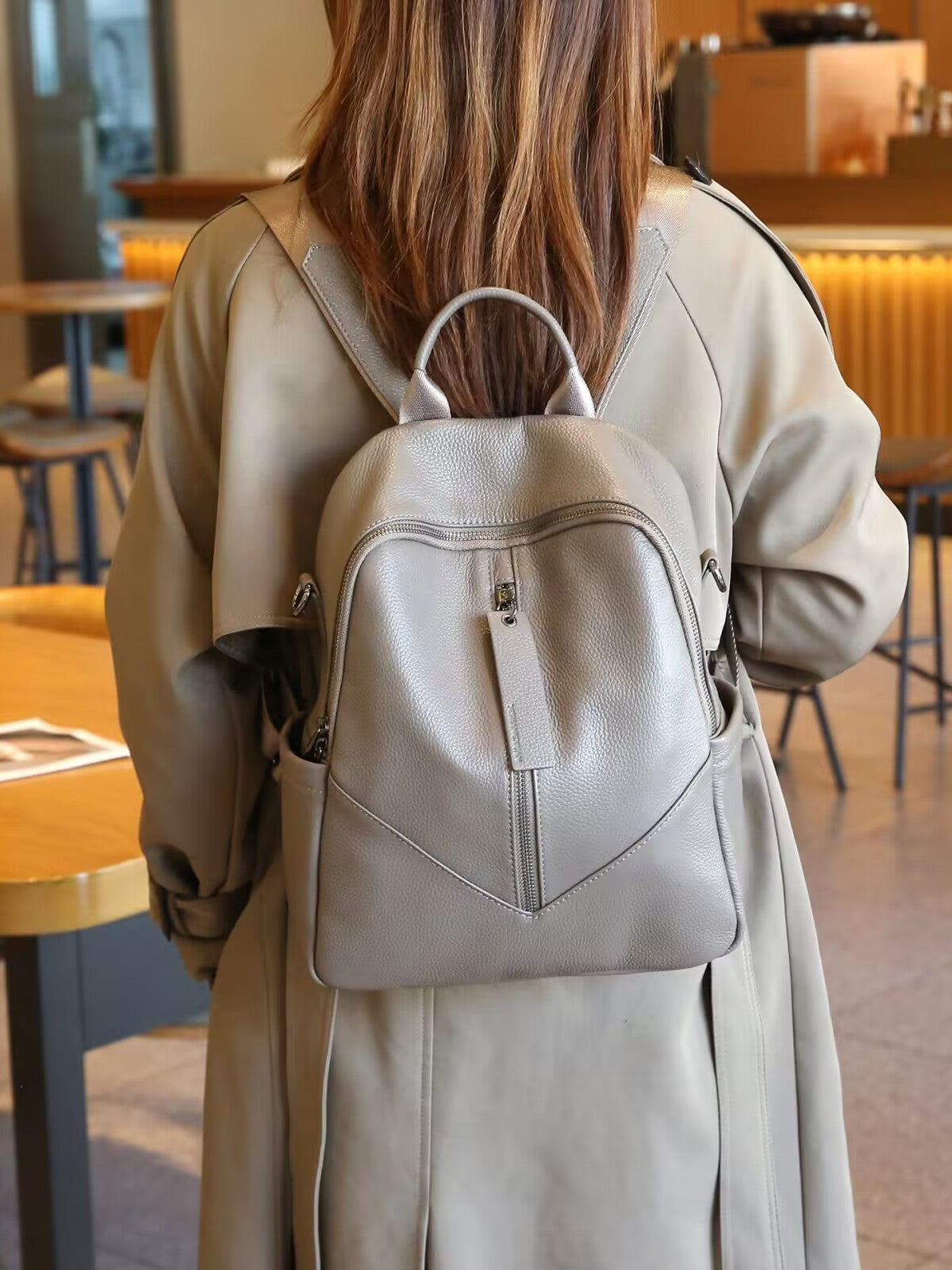 Slouchy Women's Leather Soft Design Commute Women's Backpack