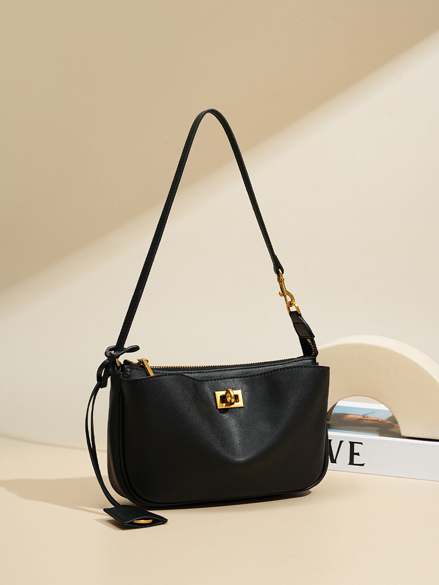 Pretty Callie Baguette High-grade Leather Motorcycle Small Square Bags
