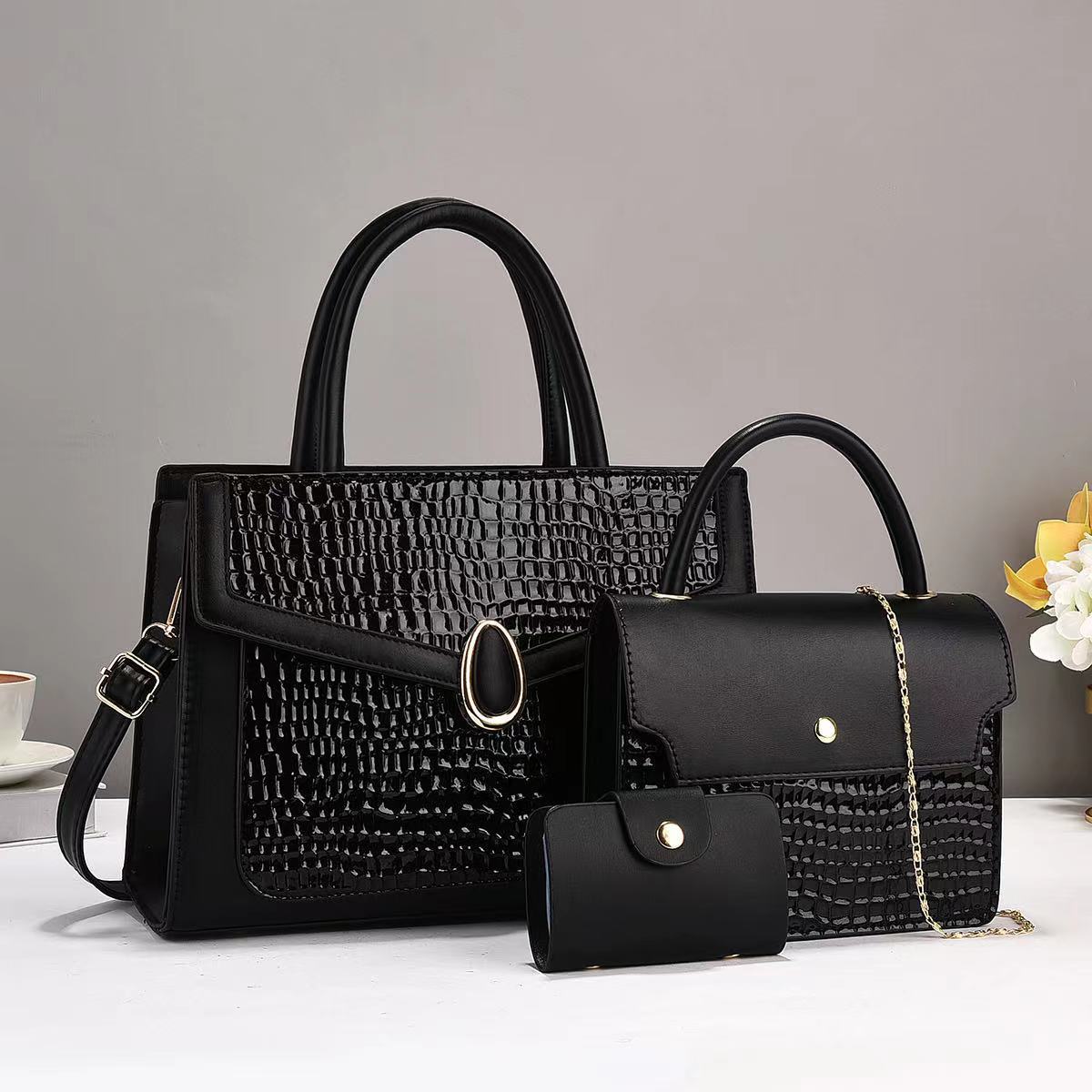 Women's Mother Contrast Color Fashion Trendy Large Bucket Bag