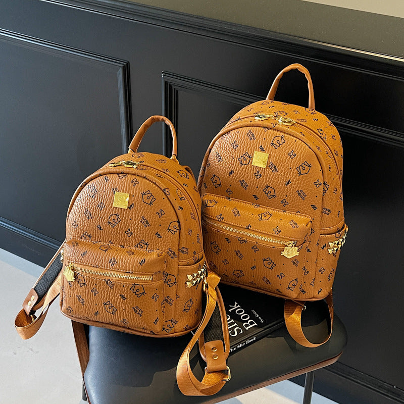 Women's Soft Leather Trendy Texture Classic Commuter Simple Fashion Trend Western Women's Backpack