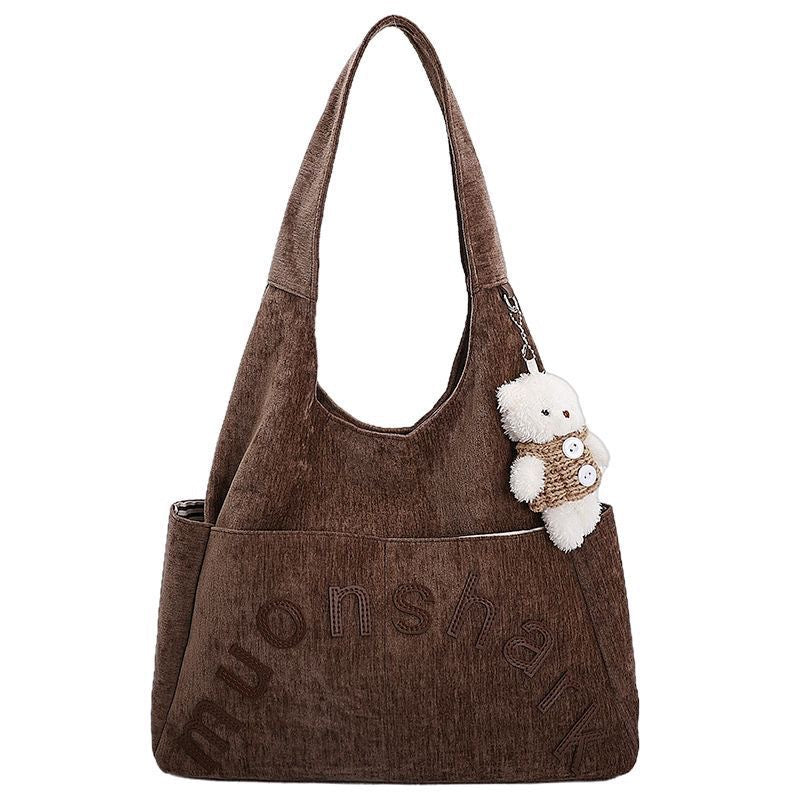 Women's Korean Simple Retro Fashion Letters Large Leisure Backpack