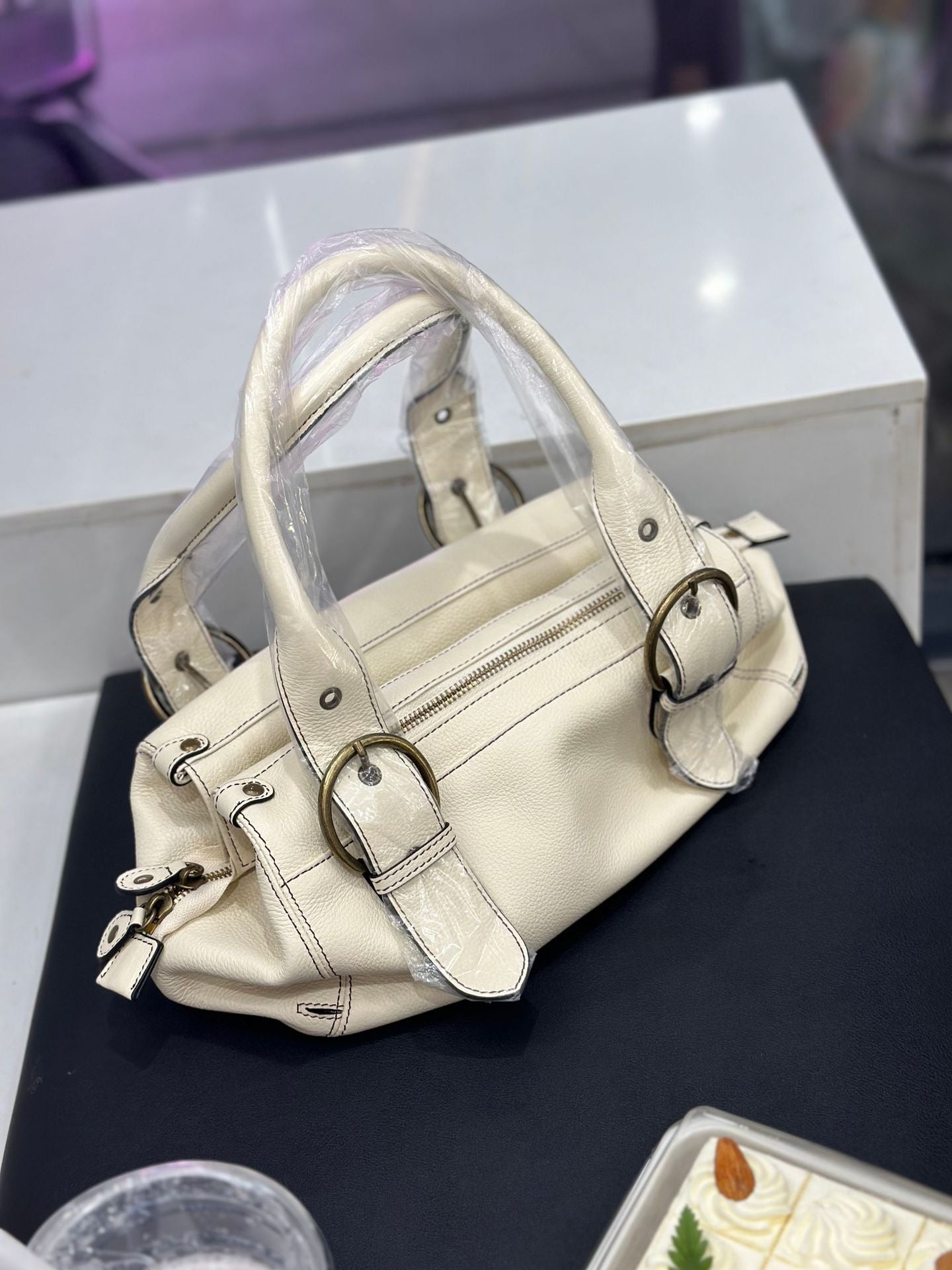 Women's Retro Antique Metal Vintage American Boston Portable First Layer Underarm Bag