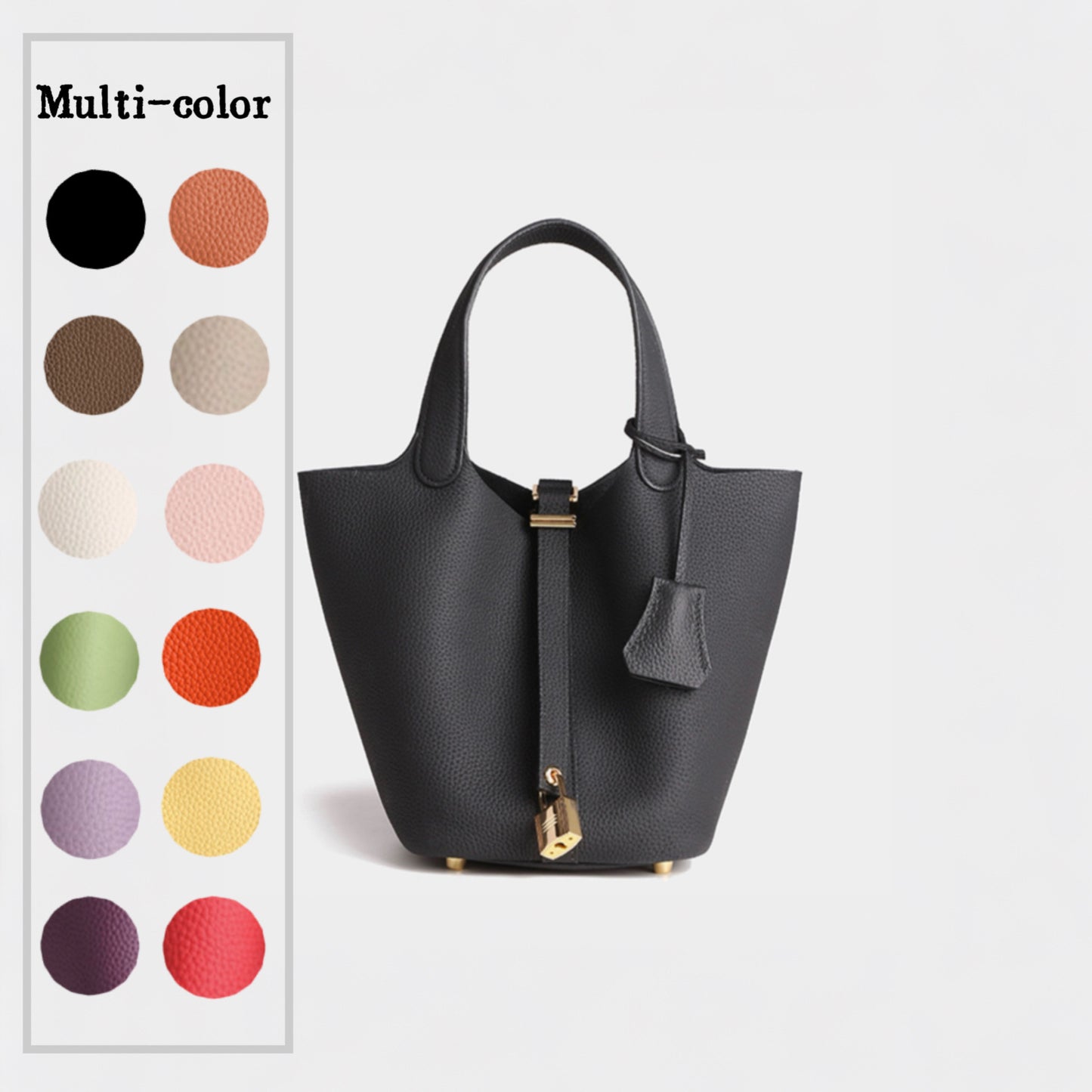 Women's Genuine Leather First Layer Cowhide Vegetable Basket Commute Women's Handbag