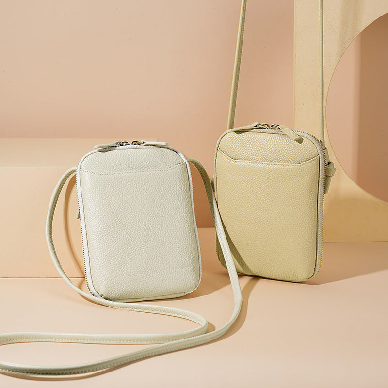Women's Style Niche Genuine Leather Trendy Simple Mobile Phone Bag