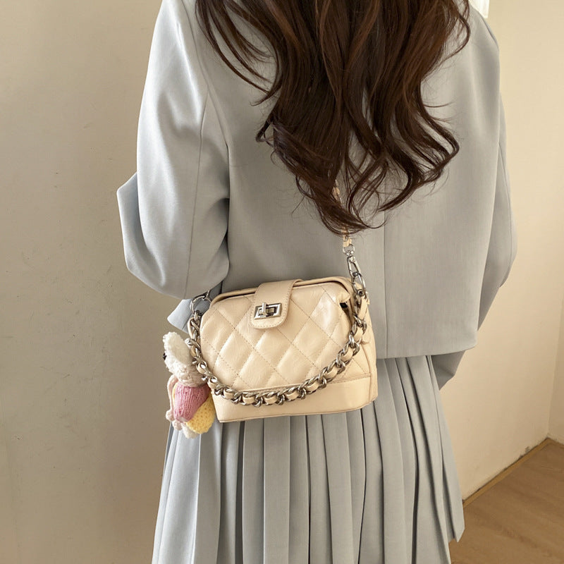 Spring High-grade Retro Minority Portable Korean Fashion Rhombus Women's Shoulder Bag
