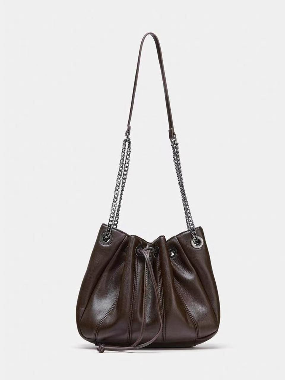 Comfortable Fashion Drawstring Versatile Chain Commuting Women's Messenger Bag