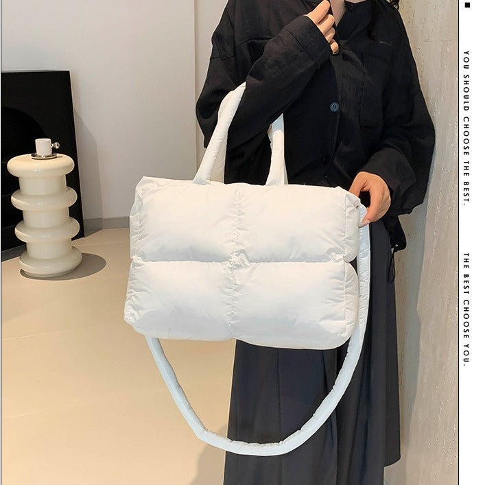 Down Cotton Coat Portable Underarm Large Capacity Fashion Tote Bags