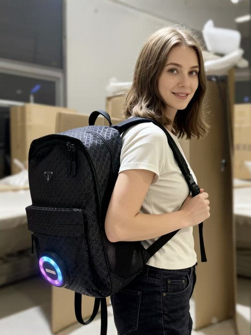 Women's & Men's Built-in Speaker Colorful Luminous Large Capacity Waterproof Leisure Backpack
