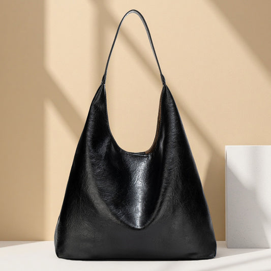 Portable Large Capacity Loose Feeling Female American Retro Underarm Bag