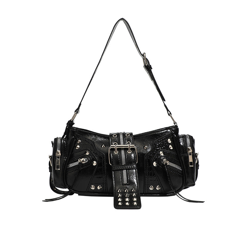 Women's Locomotive Punk Rivet Style Underarm Retro Women's Messenger Bag