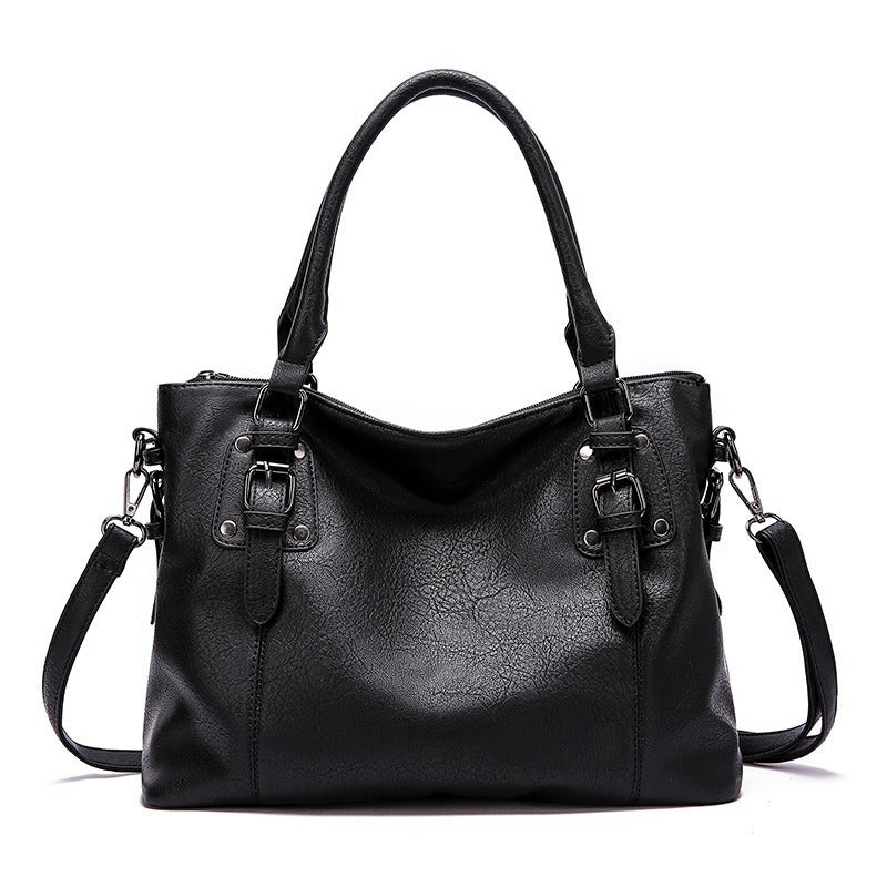 Women's Retro Simple Large Capacity Textured Elegant Light Tote Bag