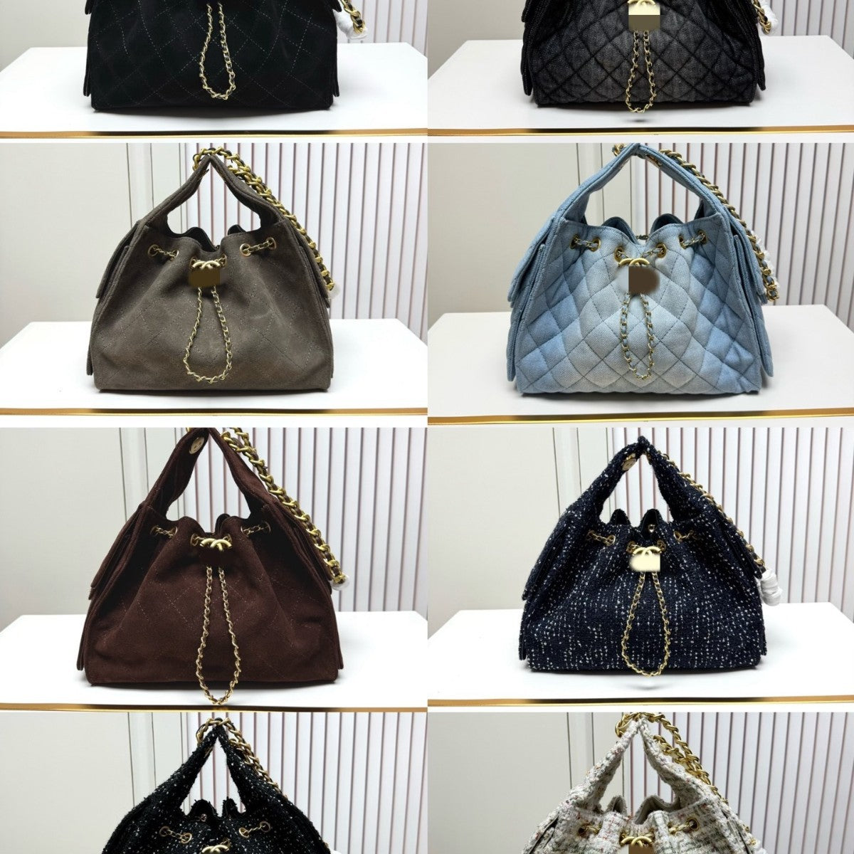 Women's Style Chain Commute Design Diamond Plaid Bags