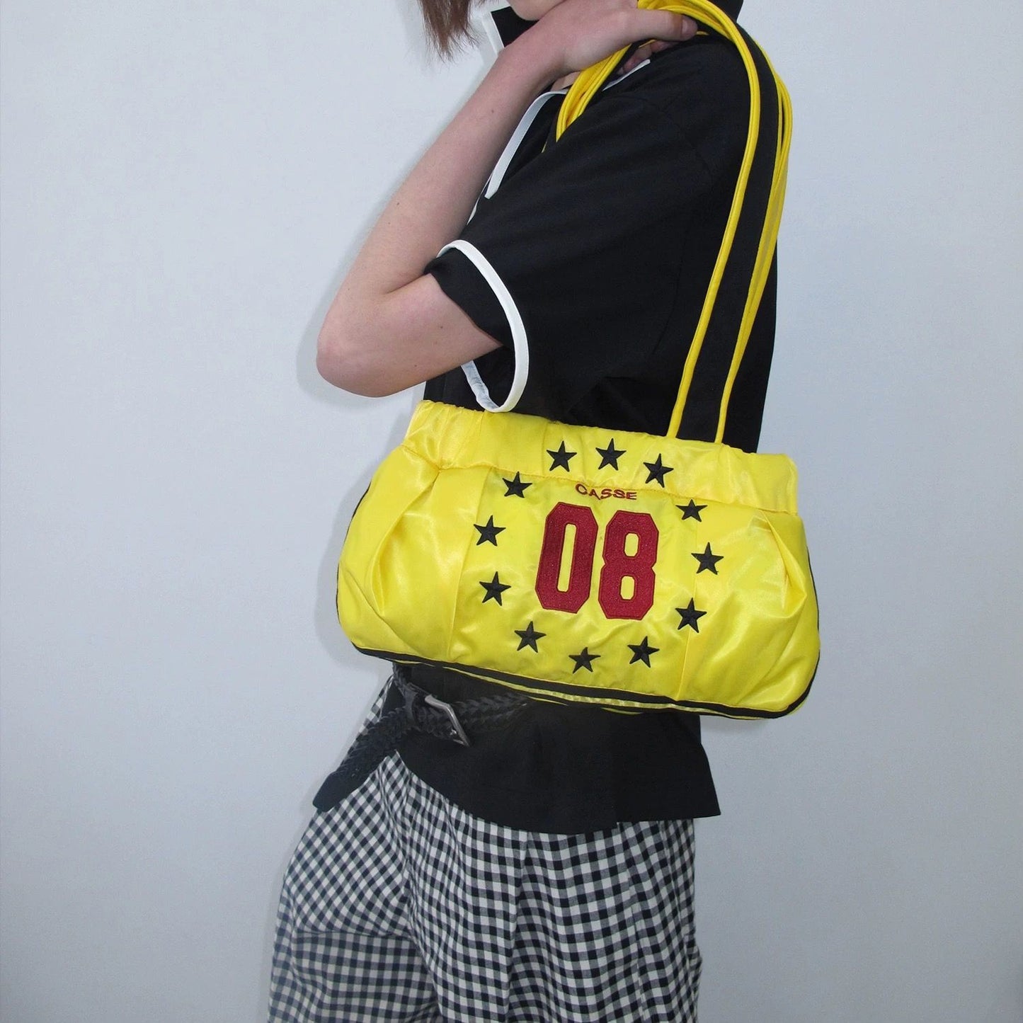 High-density Embroidery Street Fashionable Leather Patchwork Tote Bag