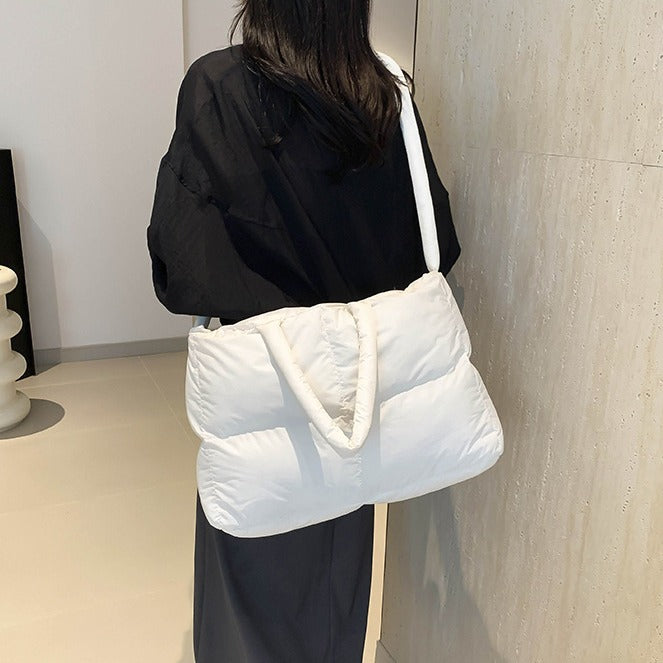 Down Cotton Coat Portable Underarm Large Capacity Fashion Tote Bags