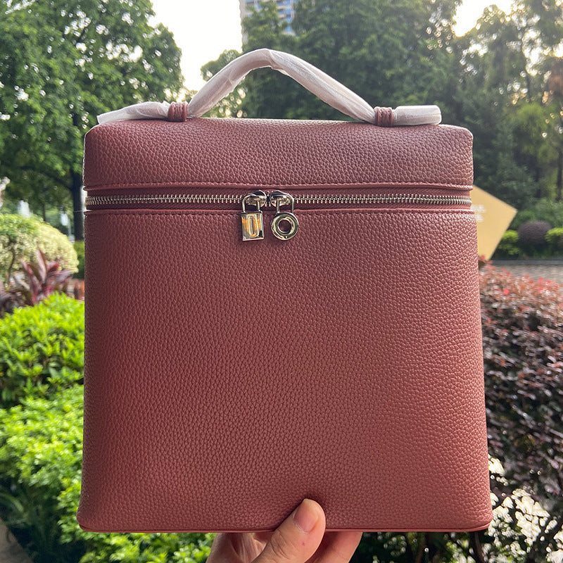 Portable Large Capacity Lunch Box Retro Top Women's Backpack