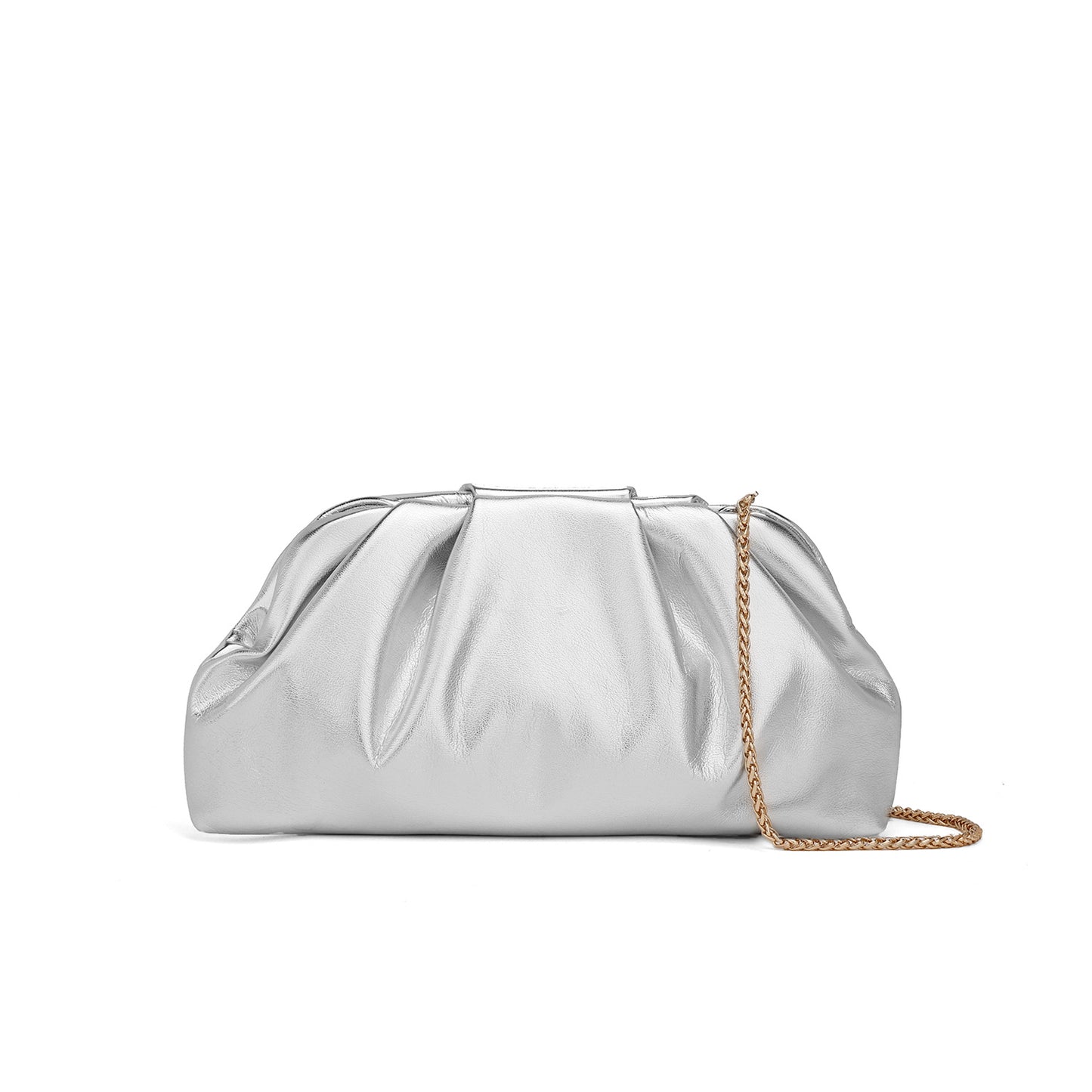 Women's Pleated Cloud For Trendy Fashionable Golden Women's Handbag