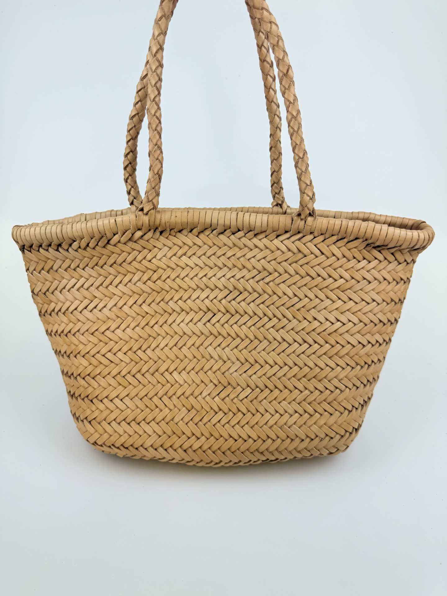 Genuine Leather French Food Basket Layer Large Bags