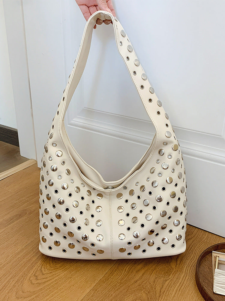 Women's Fashion Cool Personality Niche Dot Rivet Bags