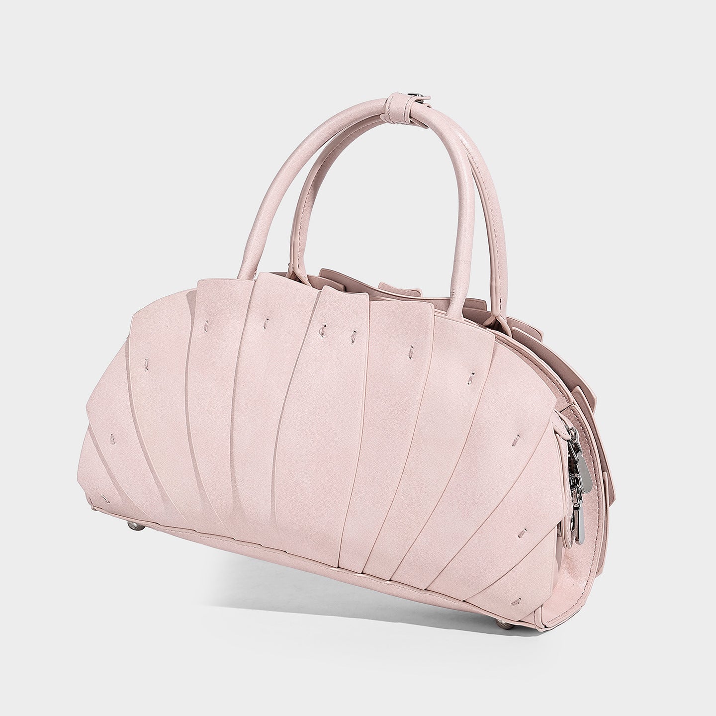 Portable Fan-shaped Lotus Leaf Advanced Handmade Minority Fashion Stitching Handbags