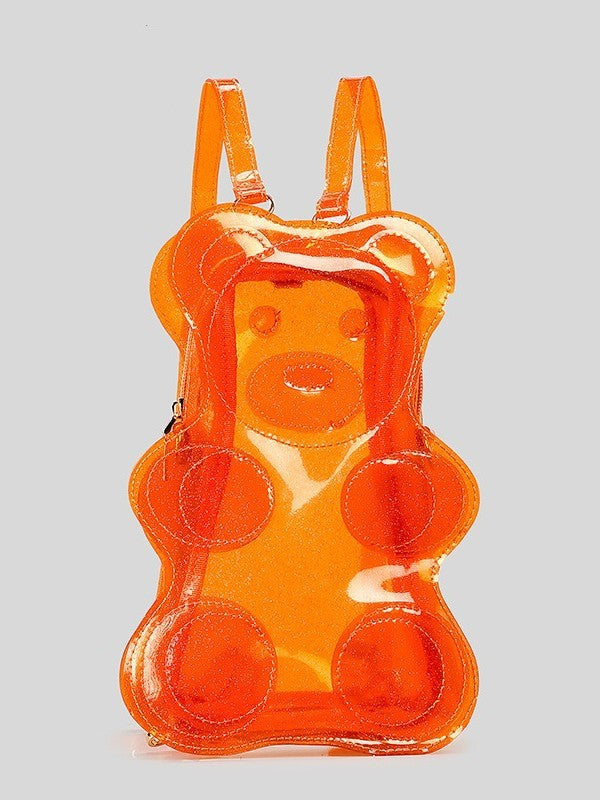 Cute Transparent Gummy Bear For Outing Women's Messenger Bag