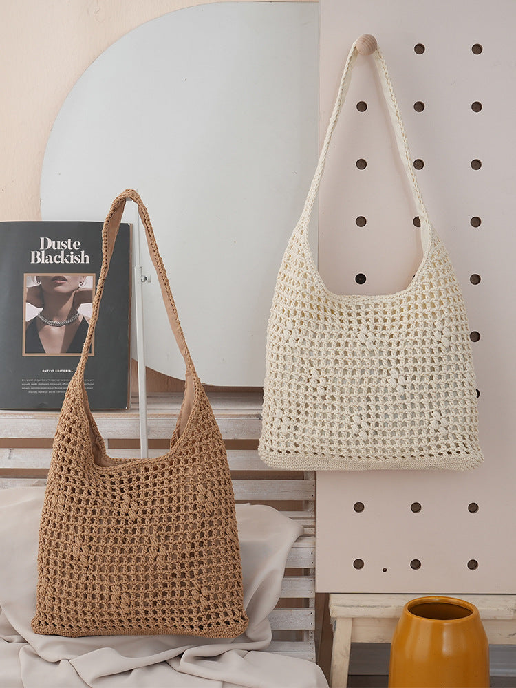 Women's Large Capacity Hollow One Shopping Idle Bags