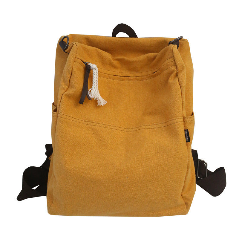Large Capacity Waterproof Campus Simple Canvas Shoulder Bags