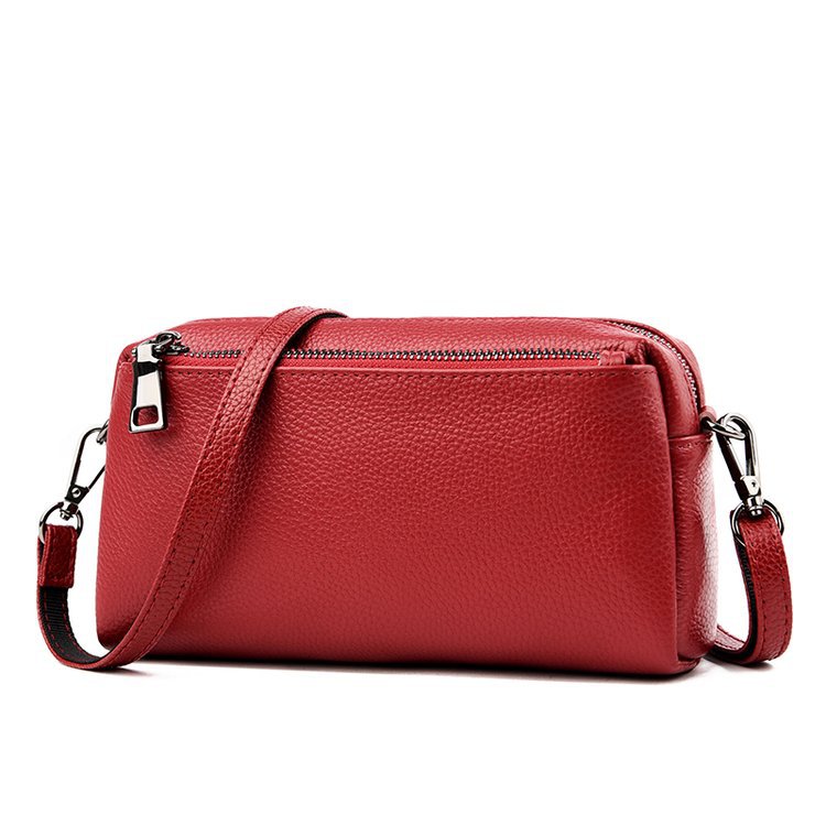 Women's First Layer Cowhide Niche Commute Minimalist Women's Messenger Bag