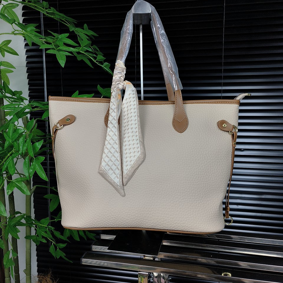 Women's Summer Contrast Color Commuter Fashion Large Tote Bags