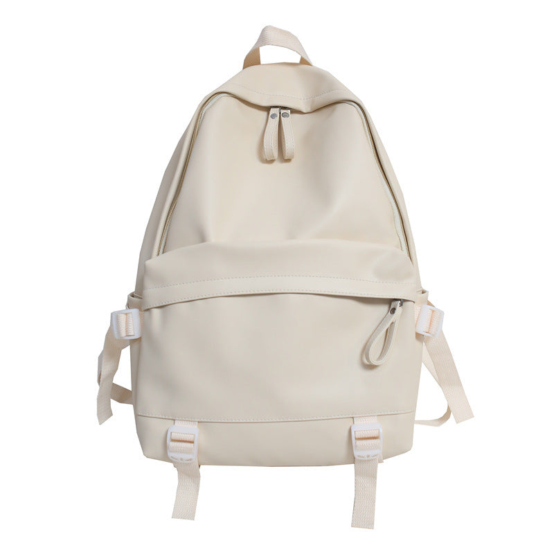 Men's Color Leather Female Versatile Large Capacity Backpacks