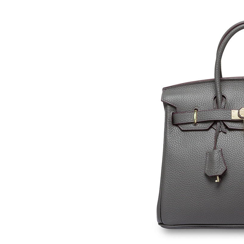 Women's First Layer Cowhide Texture Fashionable Korean Style Genuine Bags