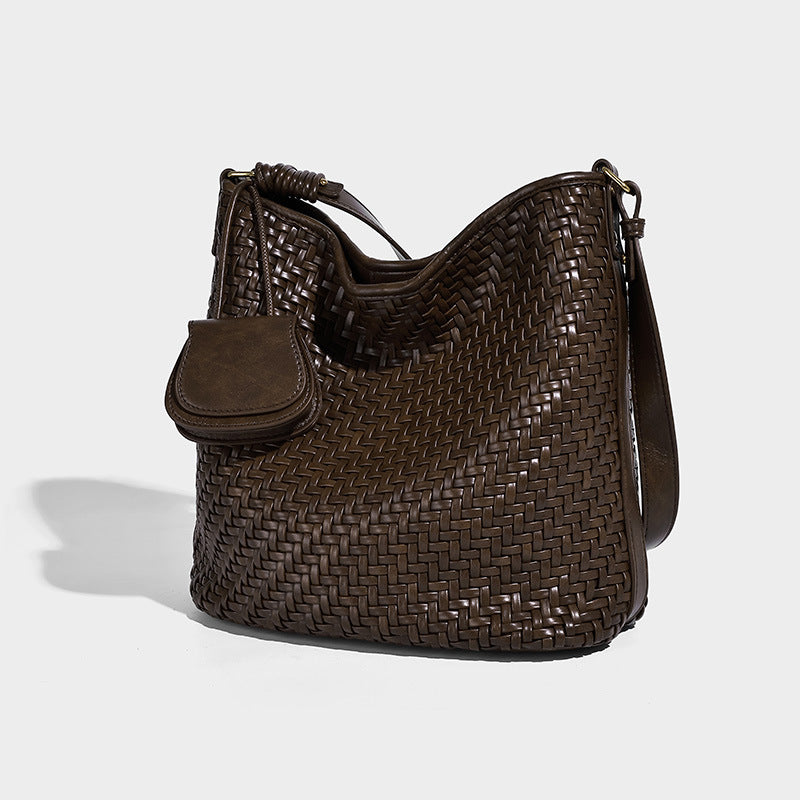 High-grade Hand-woven Large Capacity Totes Underarm Tote Bag